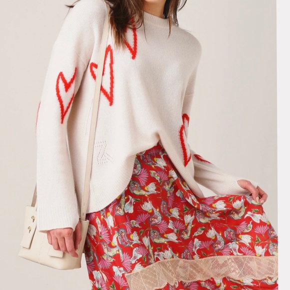 Zadig & Voltaire "Markus Markus" Intarsia Cashmere Sweater WMNS L NWOT - Picture 14 of 16